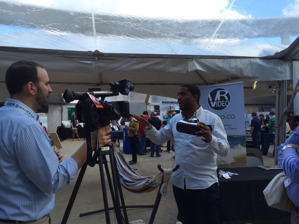 edwinrogerscom's tweet photo. Great conversation wth Adam Blakin of #NY1 at #SXSW2015 about #VRVideo. #nexttopmaker #SXSWI #SXSW #SxCreate http://t.co/tqXP0mLHuI