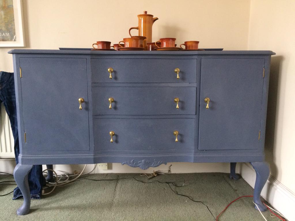FurnishStudio54's tweet photo. Sold, bow fronted blue beauty! http://t.co/A61mLnhlOF