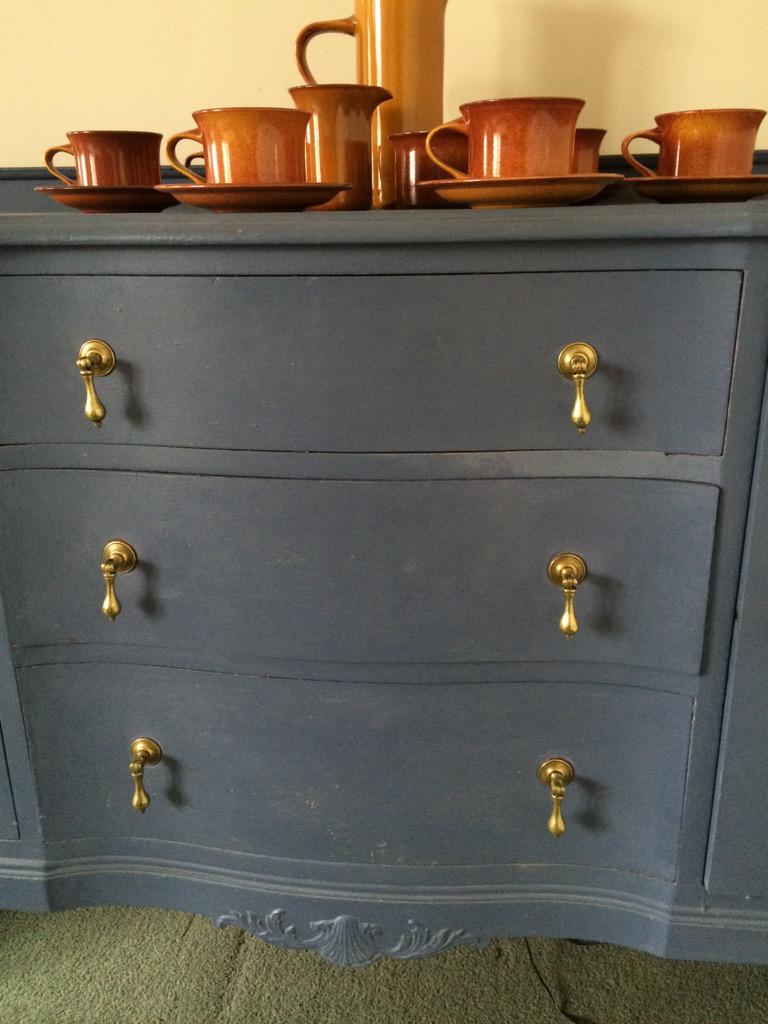 FurnishStudio54's tweet photo. Sold, bow fronted blue beauty! http://t.co/A61mLnhlOF