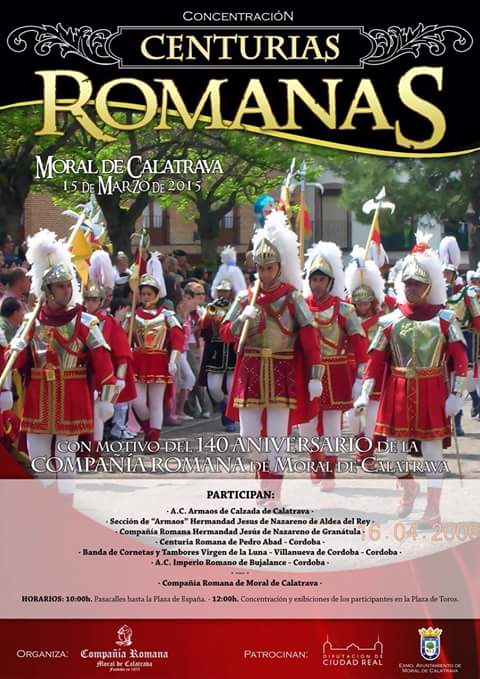 Mañana nos trasladamos a la localidad de Moral de Calatrava (C. Real). Mas info en losromanosdevillanueva.blogspot.com