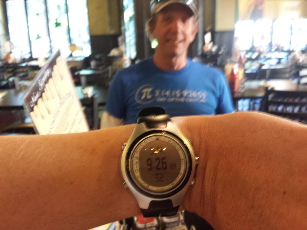 bradarussell's tweet photo. Pi Day. T minus 1 second in the picture but I tried. 3/14/15 9:26:53 http://t.co/O7sn6YrrGh