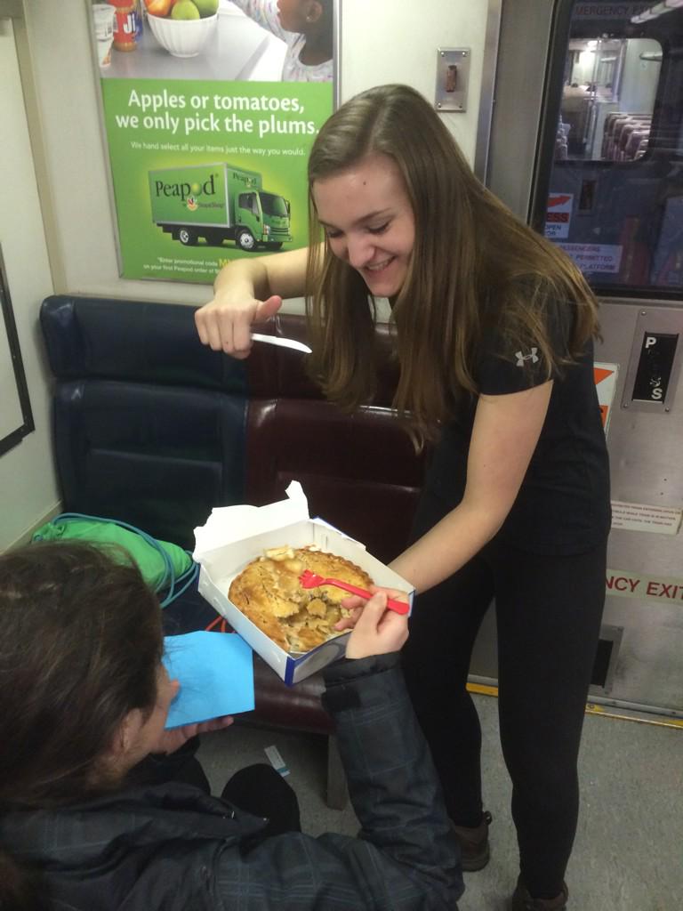 nyclabschool's tweet photo. NYC Lab School #hiking Club celebrates #Pieday2015 on their way to hike #HudsonHighlands #PiDay http://t.co/362aiG6VGa