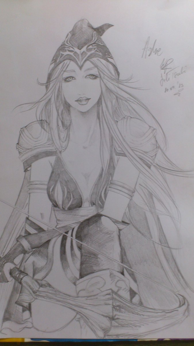 pajalover's tweet photo. My try to draw ashe <.< http://t.co/H1IsWTRJqZ