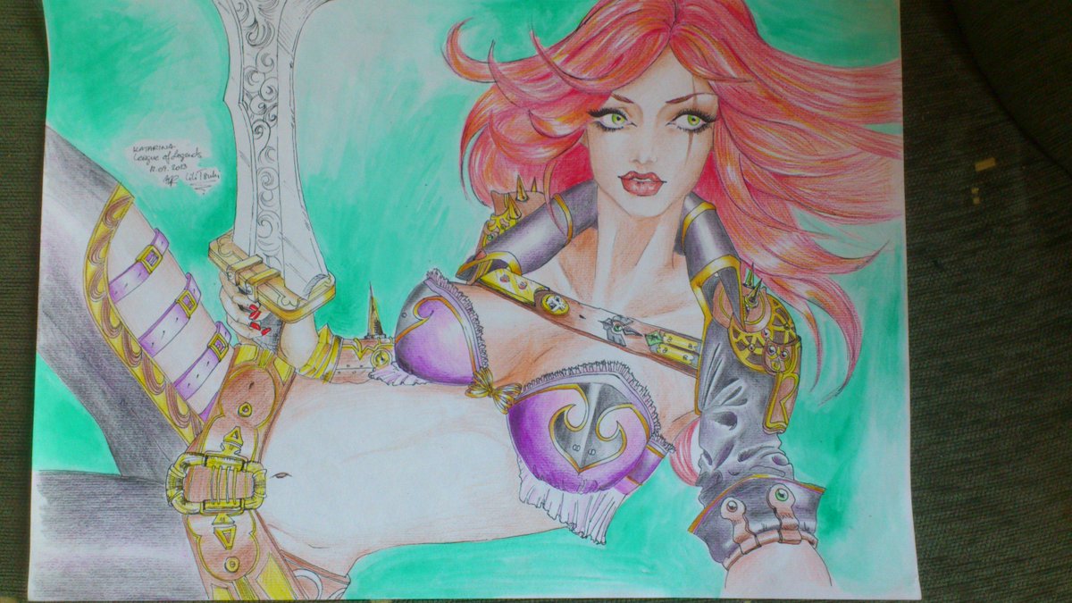 pajalover's tweet photo. My drawing of Kata , but i messed up something with her face idk xD http://t.co/7r0zYJQgbG