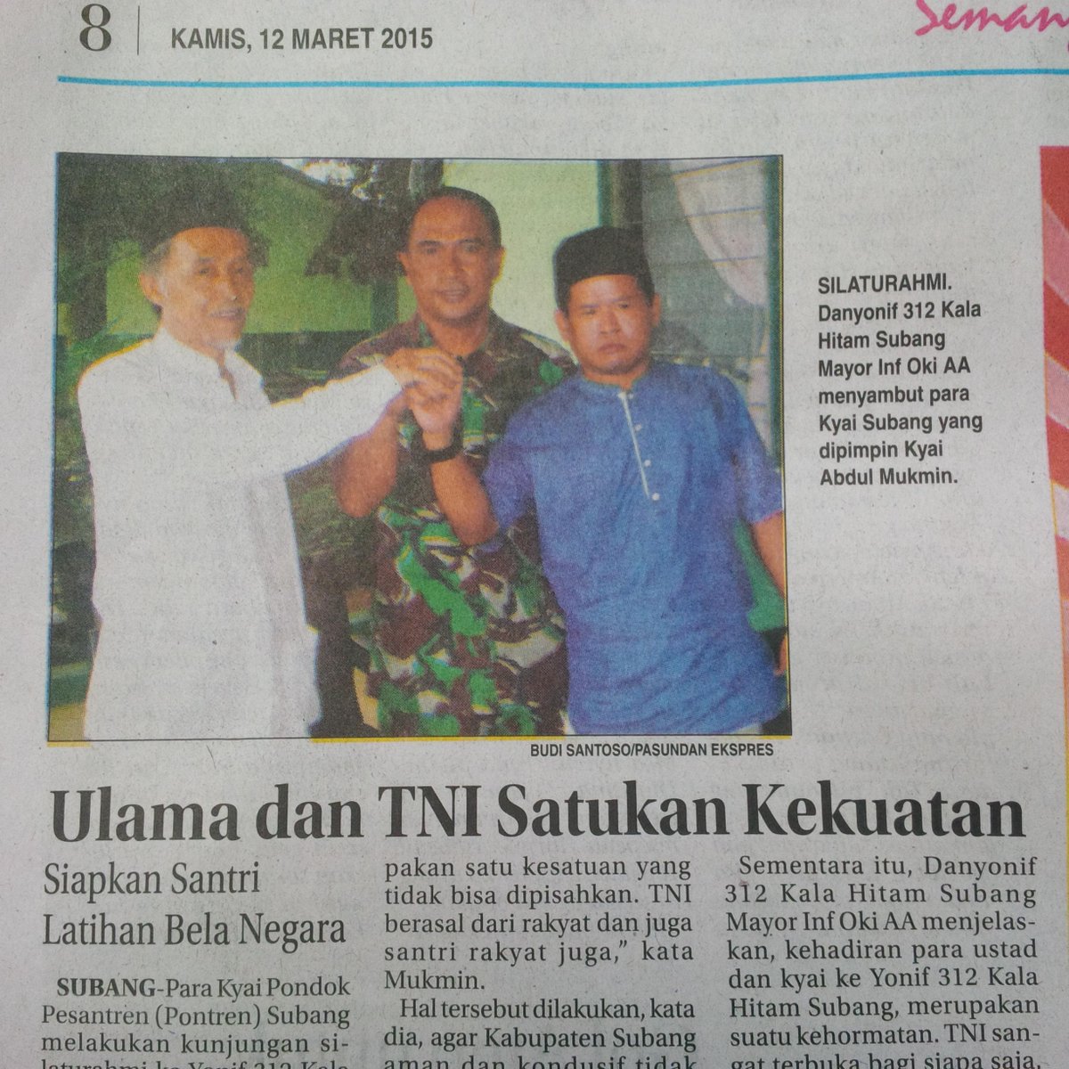 fauzi_ajah's tweet photo. Peran TNI + Ulama demi Kesatuan NKRI . http://t.co/ik32qo3cVP @pasundanekspre1 @TNI_AD @kotaSUBANG @AreaPurwasuka http://t.co/11URlQ08U7