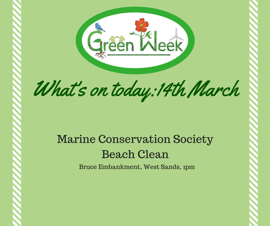 GreenweekStA's tweet photo. Start your spring break right and get down to West Sands at 1pm to help @mcsuk keep our beaches beautiful! http://t.co/pOZBs8Zx9e