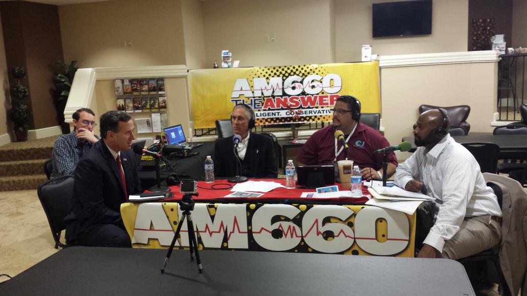 carljacksonshow's tweet image. Speaking with @RickSantorum this morning!