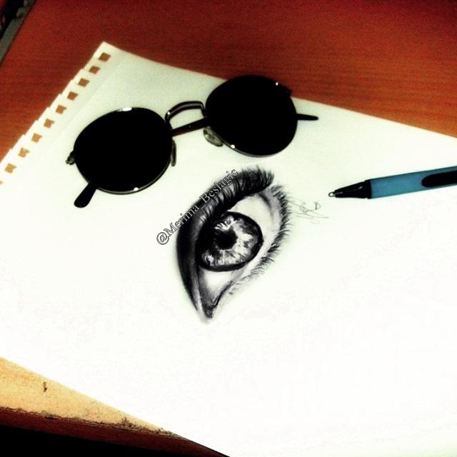 Merima_Beslagic's tweet image. #new drawing #Instagrameffect #eye
