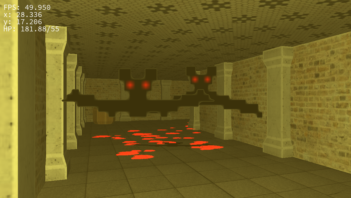 wasar26's tweet photo. Added blood. My 4th day of #7DRL #gamedev http://t.co/6f6fcDUQny