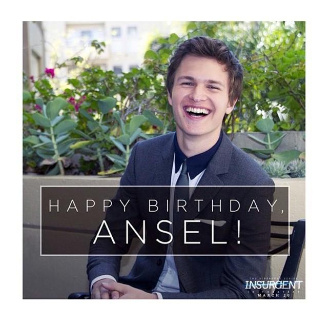 Happy Birthday, Ansel Elgort - you handsome devil     