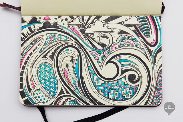 A beautiful page off Lex Wilson's notebook, featured on #myMoleskine. Submit your art on: moleskine.com/mymoleskine