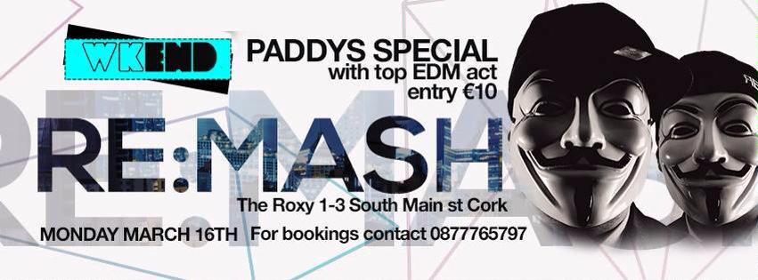 CorkClubGuide's tweet image. Massive Gig going down in @WkEndRoxy this Monday as top EDM act @REMASH13 play Cork!!!