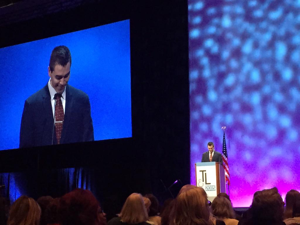 NBPTS's tweet photo. 2014 Teacher of the year @Mr_McComb: "Teachers do the work on helping the world look like it needs to!" #TLConf2014 http://t.co/jFFciKpVwX