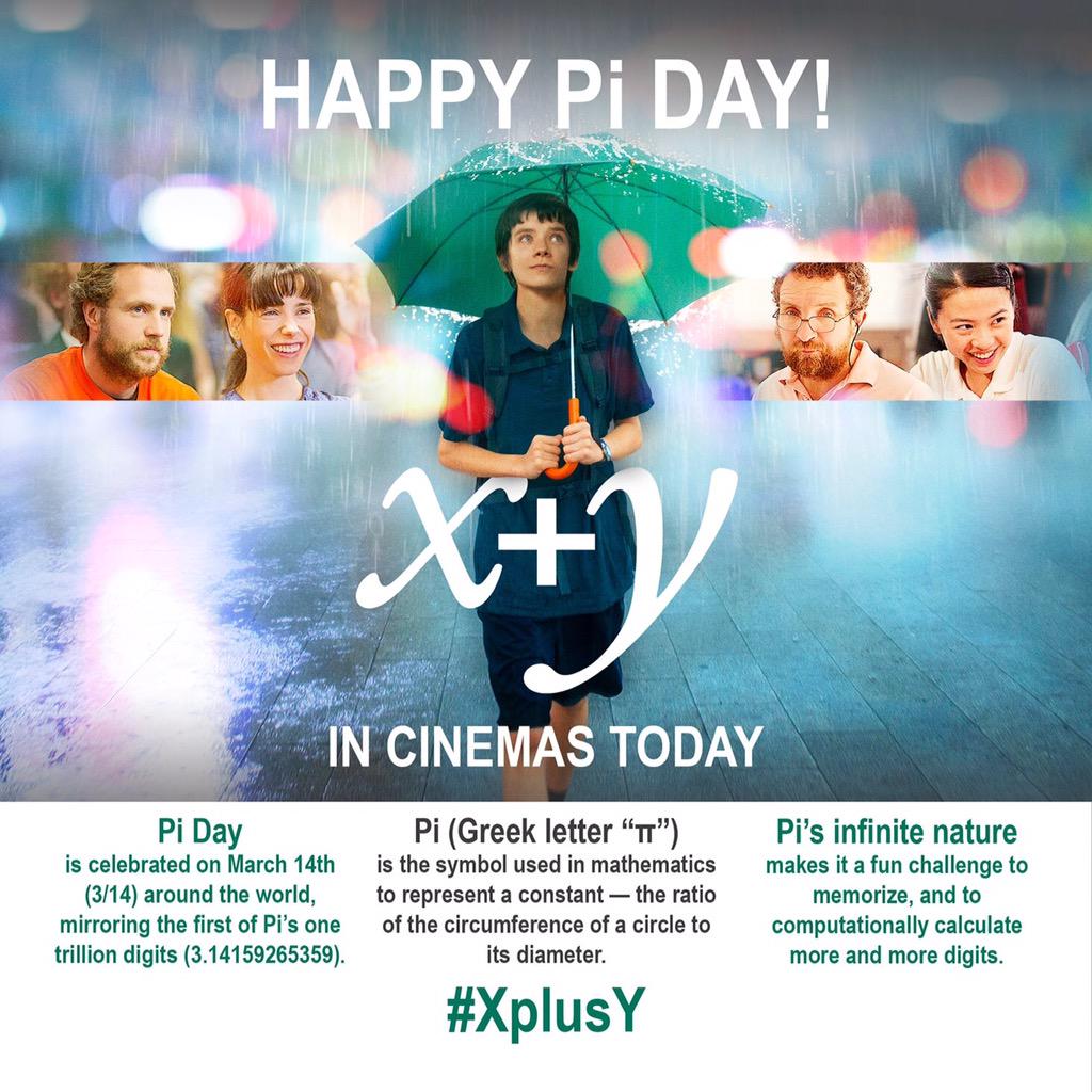 XplusYfilm's tweet photo. #PiDayFacts
#XplusY is OUT NOW in cinemas. BOOK NOW: http://t.co/Y1A6RZkevR http://t.co/aFXei82i54
