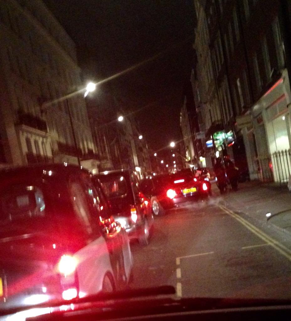 seanpaulday's tweet photo. Uh-ho! UBER driver, L into Dover St fr Stafford St. Now performing a 300 point turn. GRIDLOCKED! #ubered #Uber_LDN http://t.co/TbQxi5Uxo8