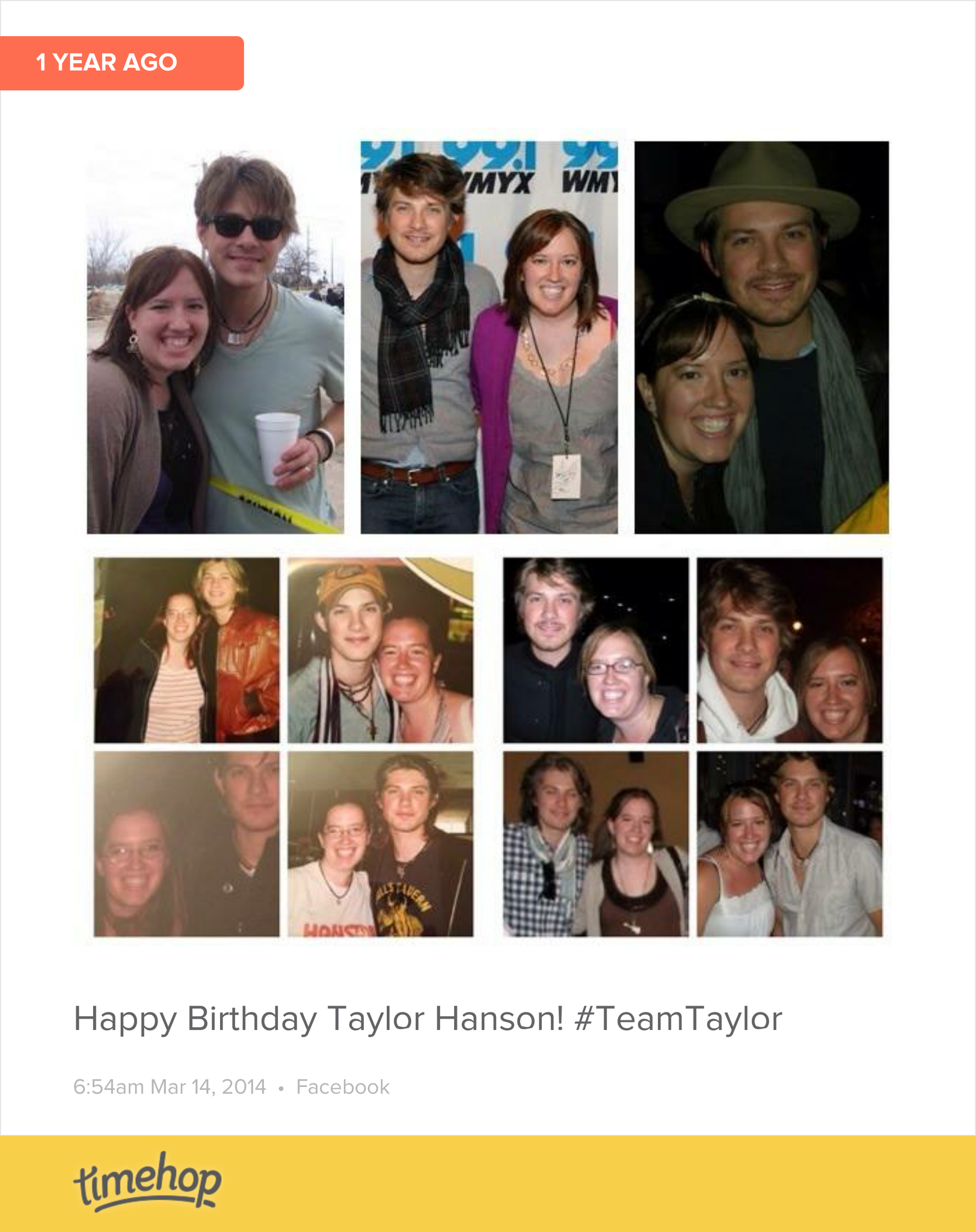 Last years collage will work again. Happy birthday to Taylor Hanson!   