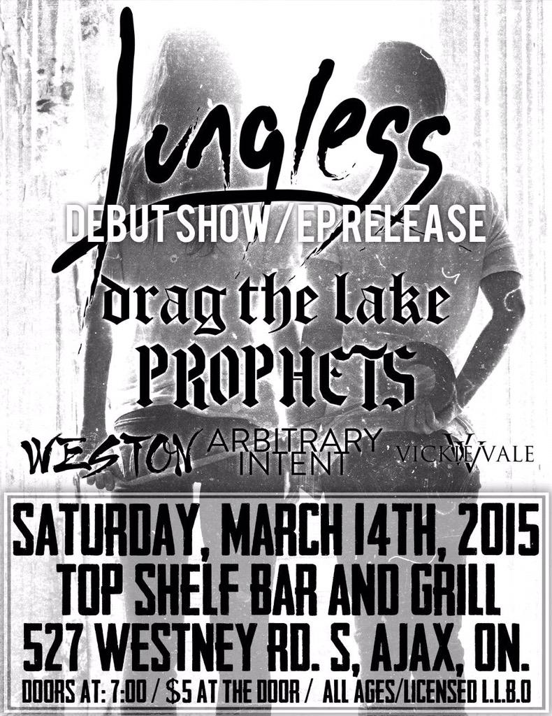 Ajax, if you're around tonight don't miss out! <a href="/DTLAurora/">Drag The Lake</a> <a href="/ProphetsHC/">Prophets</a> <a href="/WestonTO/">Weston</a> <a href="/vickievalelives/">Vickie Vale</a> <a href="/IntentArbitrary/">Arbitrary Intent</a>