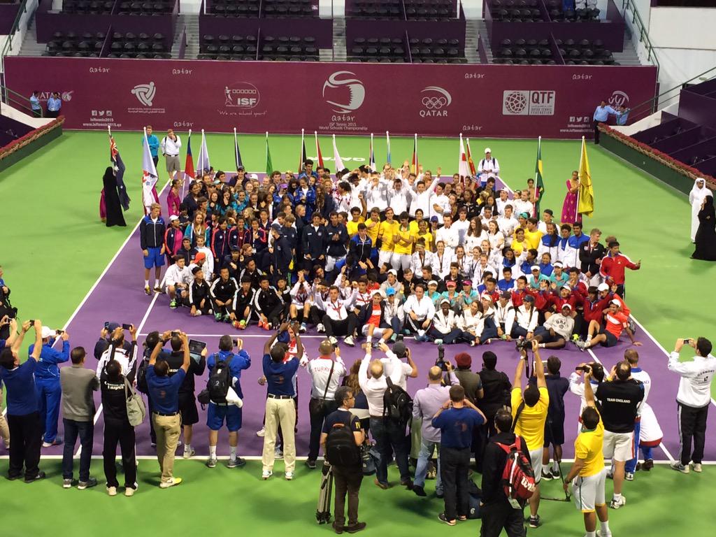 michelfilliau's tweet photo. Kids of the World @isftennis2015 @isfsports Bye! @qatar_olympic http://t.co/1cHYfISumY