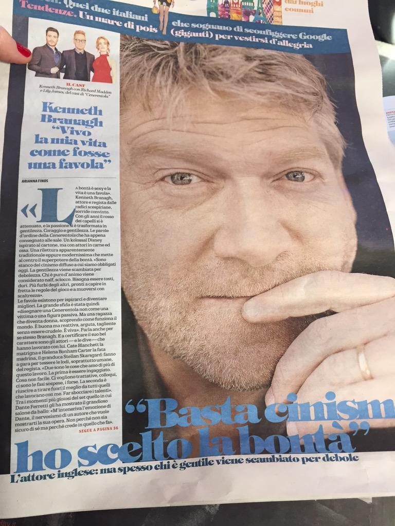 "Sono stanco del cinismo a cui siamo obbligati oggi.La gentilezza viene scambiata per debolezza" #kennethbranagh 👍