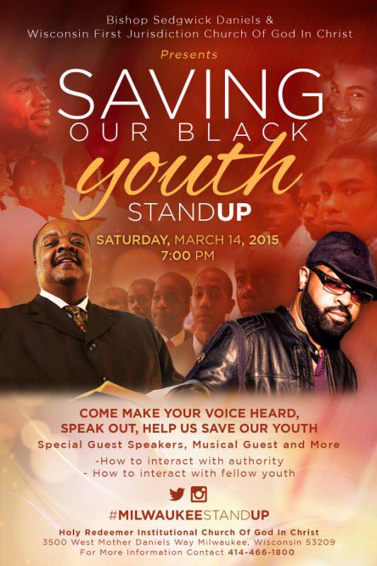 VDanielsCarter's tweet photo. @pastorkimray Bishop Sedgwick Daniels Stands Up to Save Community #MilwaukeeStandUp http://t.co/7s9Vg1iDac