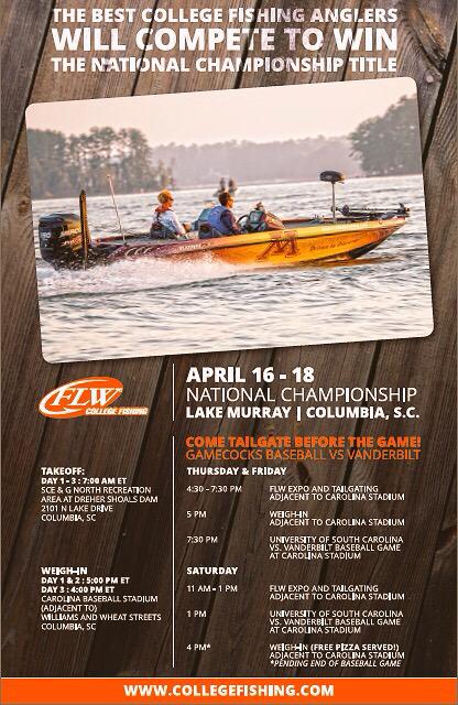 RGettysIII's tweet image. Walters and I will be repping @anglersusc on Lake Murray for the FLW College Championship | 4/16-18 | #FishSC | #RT