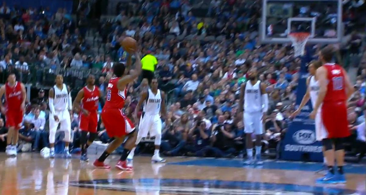 SLAMonline's tweet photo. DeAndre Jordan Makes First Career Three-Pointer (VIDEO) http://t.co/kd7kiDh8V3 http://t.co/J8jWBkf0sy