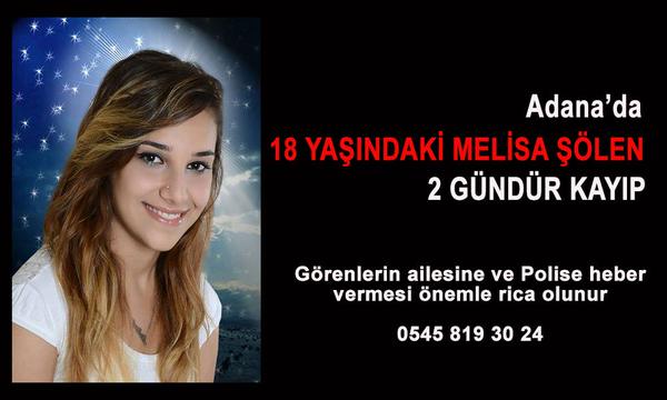 ekspreshabercom's tweet photo. Adana'da kaybolan 18 yaşındaki Melisa Şölen aranıyor ailesi perişan halde lütfen retweet ederek paylaşalım. http://t.co/38faocMVUv