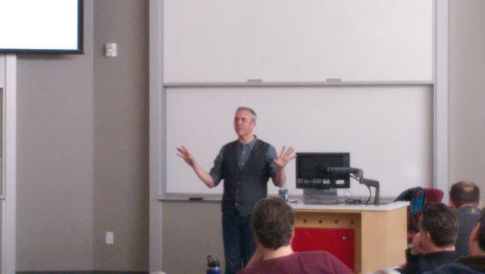 mgerickson's tweet photo. Learn about the new realitiesfor devs as Window 10 comes to life with @jerrynixon at #UtahCodeCamp http://t.co/OMXnP7AoWf