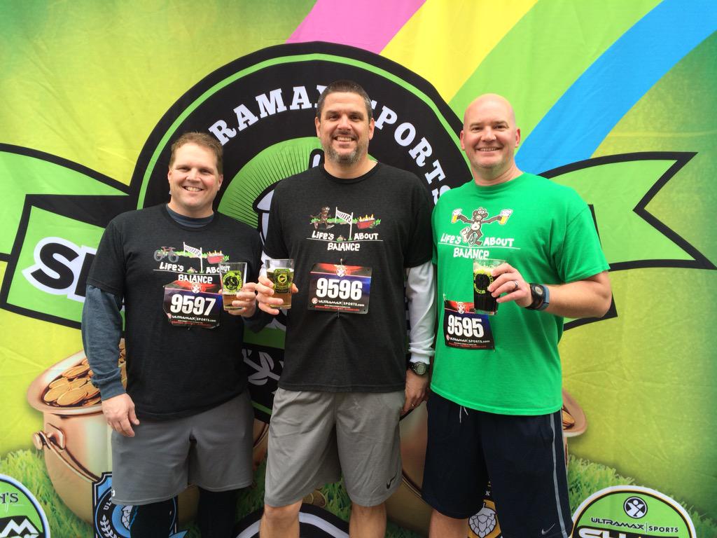 thebiglivers's tweet photo. Beer Mile completed!  Thanks @DublinsPass and @UltramaxSports for #ShamRoxRun #SGF #LifesAboutBalance http://t.co/dkMXSdUWG0