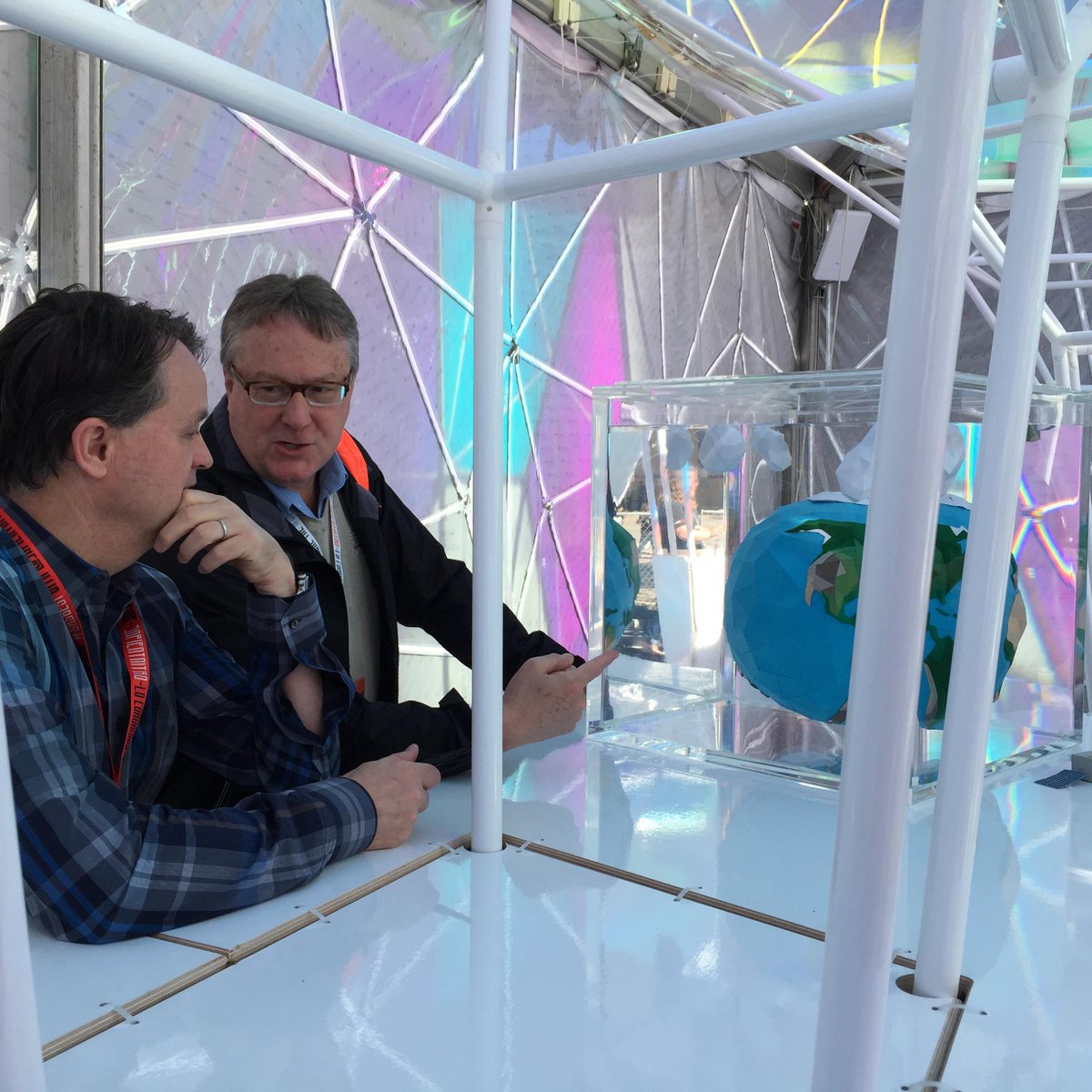 NASCARFFB's tweet photo. #NASCAR COO @brentdewar touring the 3M display at #SXSW2015 with #3M CMO @donbranch #LifeWith3M http://t.co/E3x1TXr9hD