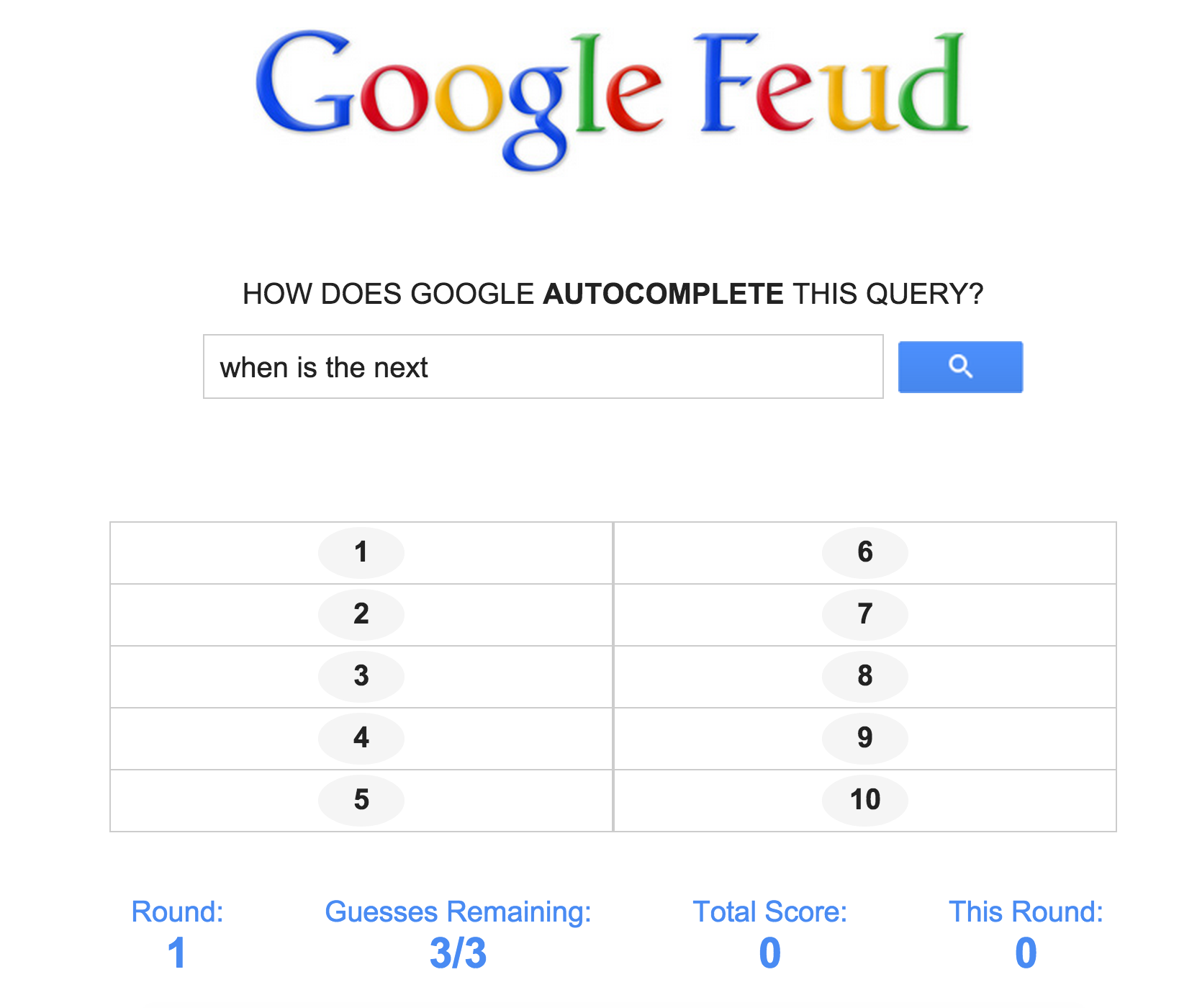 Google Feud em brasileiro