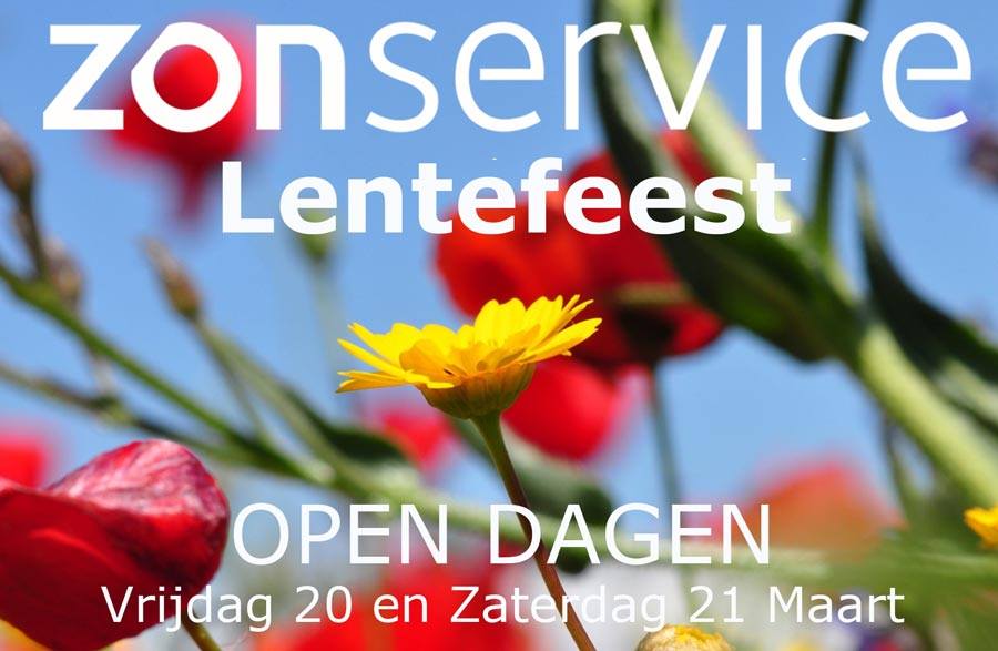 lentefeest vr. 20 en za. 21 Maart. 2 open dagen met hapje drankje en aanbiedingen voor zonwering en overkapping.