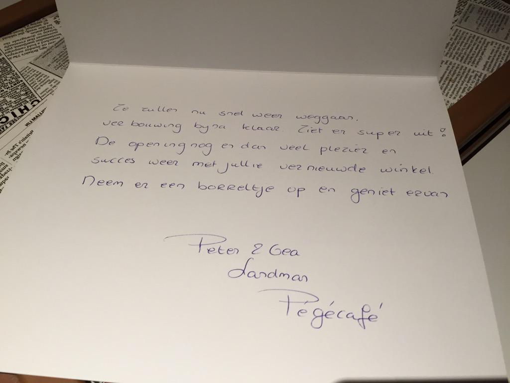 "Wat nou rimpels!"... Peter &amp; Gea van <a href="/pegecafe/">PéGéCafe</a> 👍dank hoor voor de lekkere wijnen👌attent! Grv Jan &amp; Henriette