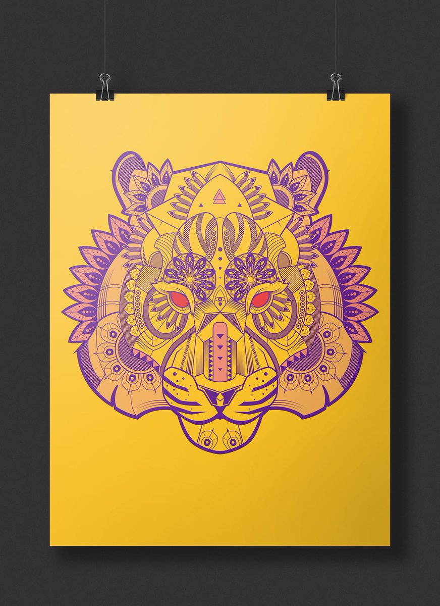 itsmagichere's tweet image. Finally finished up my zentangle tiger artwork! Your RT is much appreciated :D