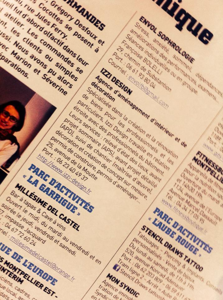 IzzIDesign34's tweet photo. Publication dans le Mag de Castelnau le Lez. Contactez nous pour plus d'infos. http://t.co/nsh2YiDdqa