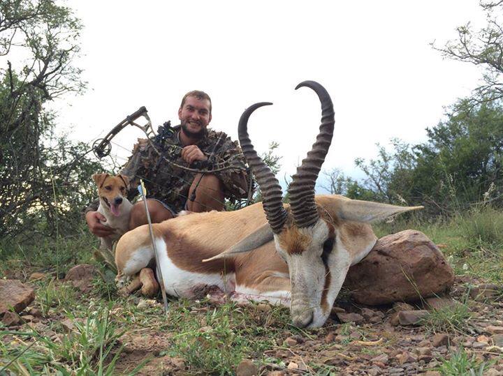 Beautiful Springbuck on bow, walk n stalk with @phscompany South Africa @JimShockey_@EvaShockey #hunting #africa