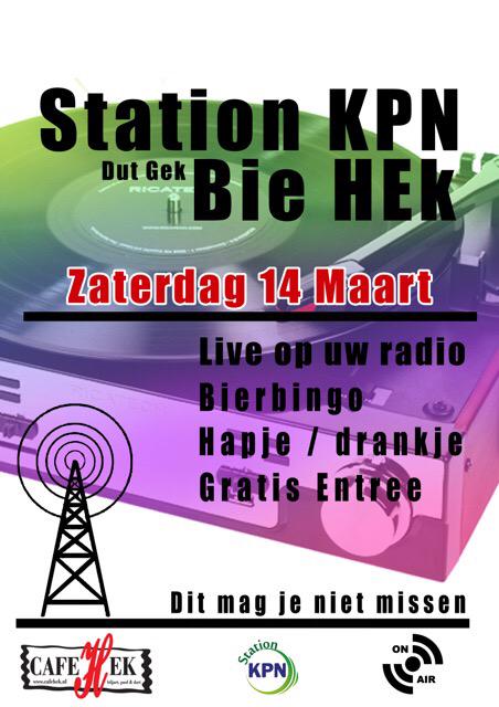 CafeHek's tweet photo. Vanavond weer knallen! @stationkpn  @CafeHek jouw cafe/ mijn cafe! http://t.co/MzQ0ElmUiQ