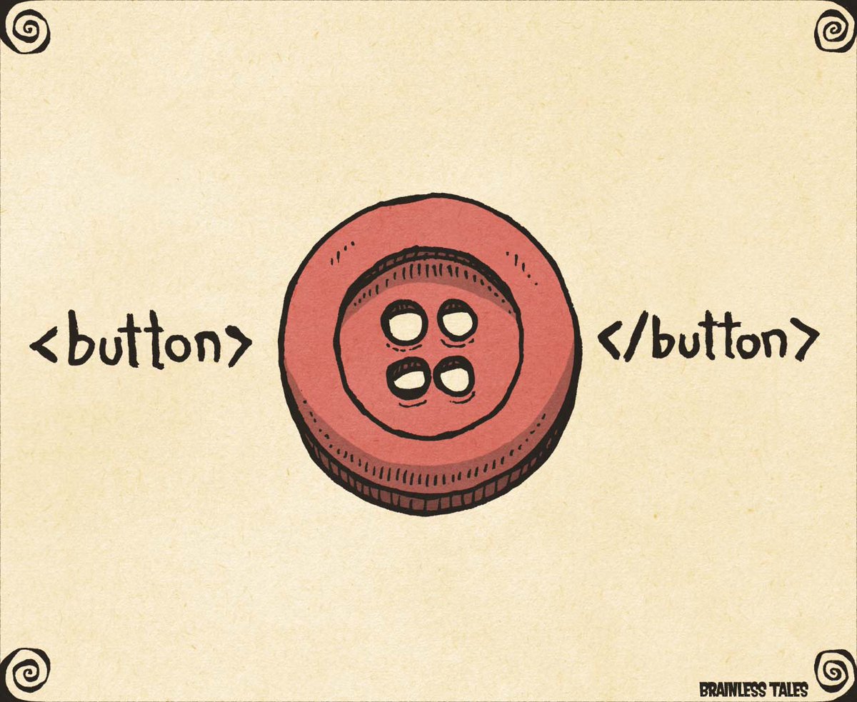 webs's tweet image. HTML Button #HTMLHumor