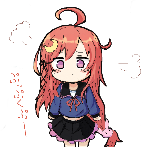 絵茶で描いた北上(周りになんか書かれたw)と卯月 