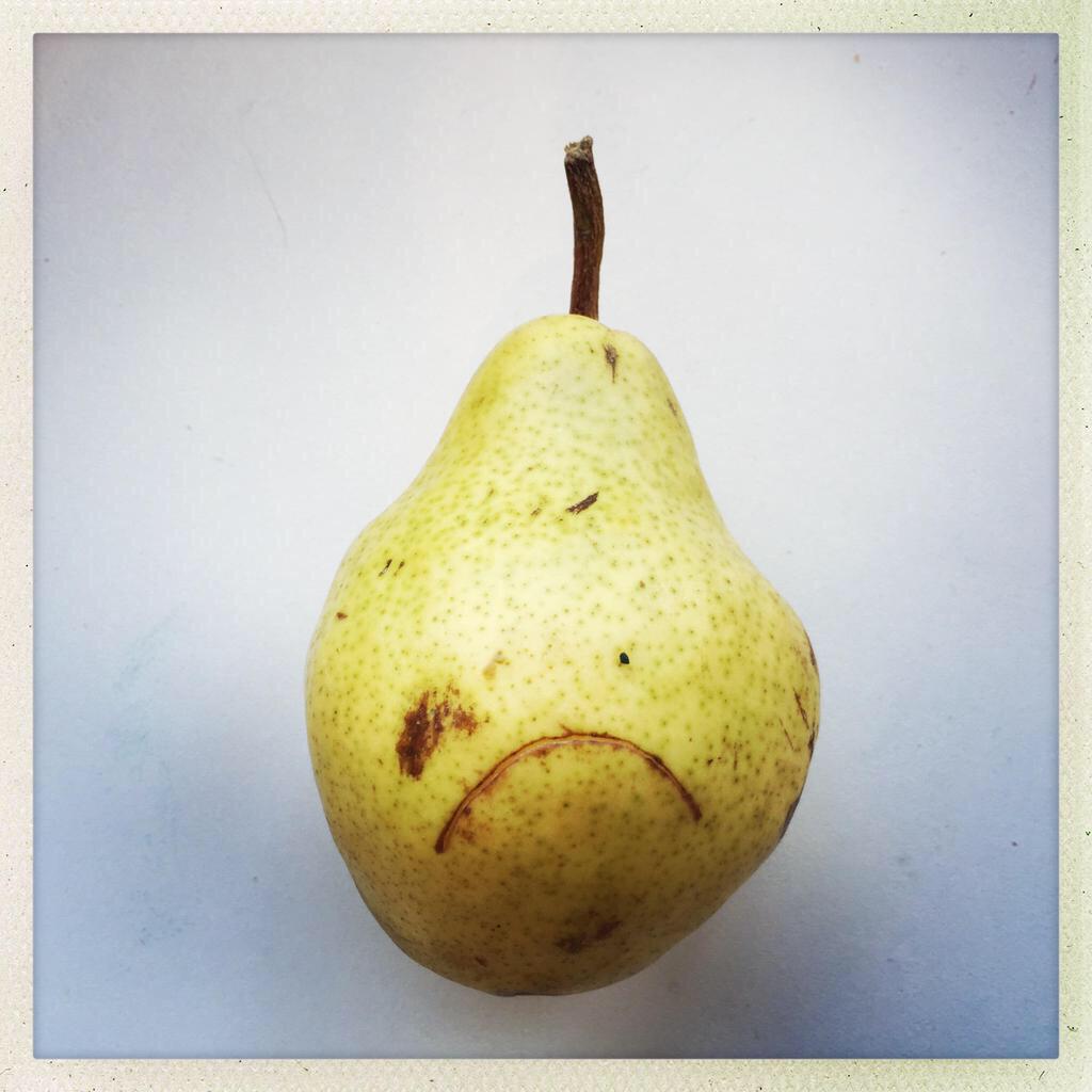 faceinthings's tweet image. Sad pear