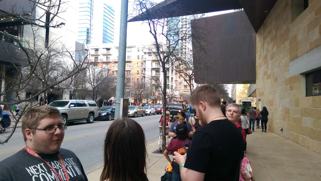 SkipTheTutorial's tweet image. Line at #sxswgamingawards is ridiculous. At least Mega man is here to protect us. Can you spot him?