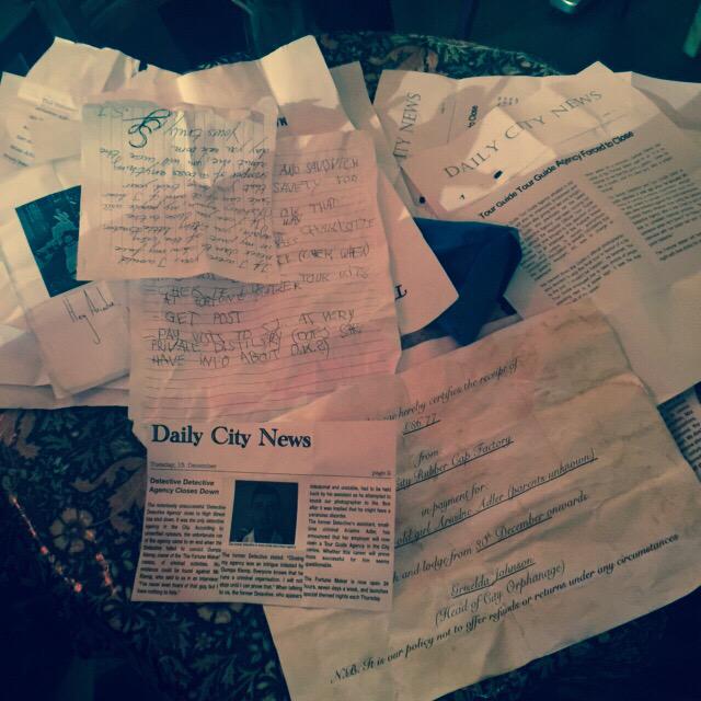 CamdenPT's tweet photo. Deciphering clues following the brilliant #GoodRiddance from @Place_and_Means See it tomorrow at 5&amp;7pm #CPTSprint http://t.co/Wojodp17ik