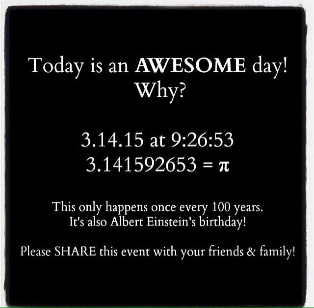 HayleyJary's tweet image. @yvettelavin did you know it's #PiDay2015 in the US? 3.14.15 #FunWithDates!