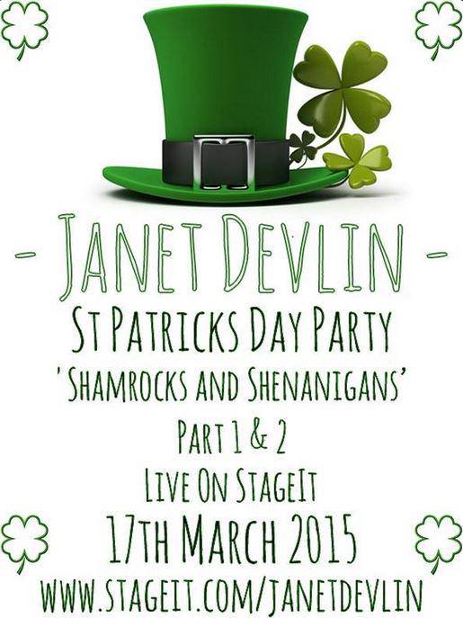 full01's tweet photo. Janet's next @Stageit gigs are getting closer! https://t.co/lsrdz7hVFY @JanetJealousy #StPatricksDay #JanetDevlinLive http://t.co/x7ChCZIzwX