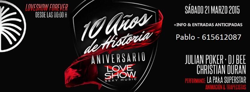 PabloTorress4's tweet photo. Aniversario de LOVE SHOW!
Pide tu entrada anticipada y no te pierdas este fieston, venga que se acaban! http://t.co/DaZWtzHBjb