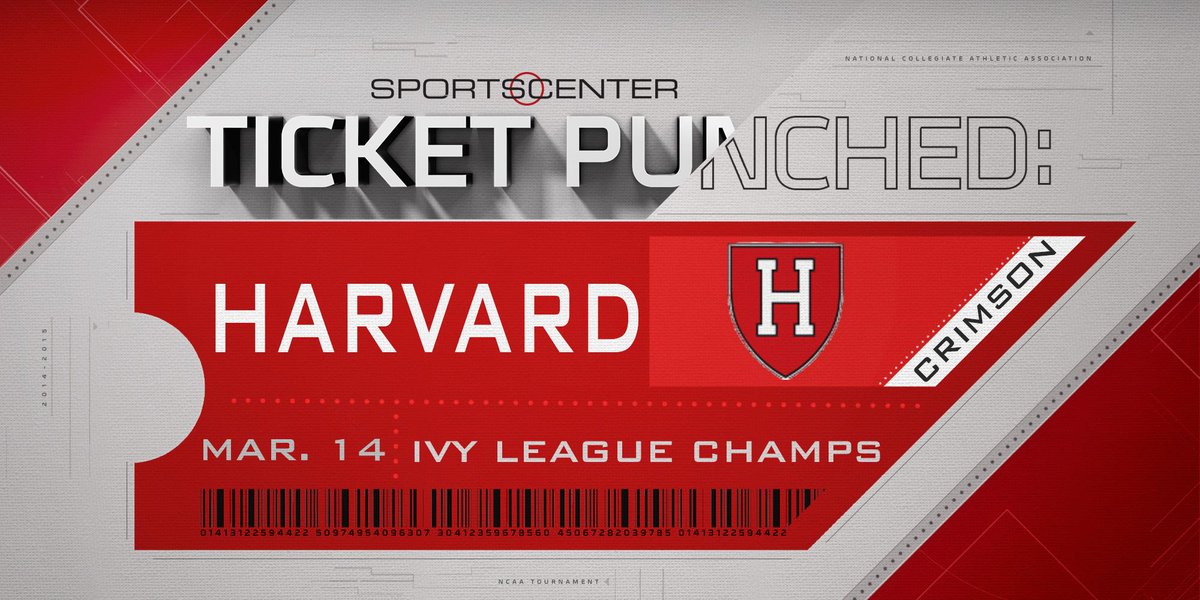 SportsCenter's tweet photo. Harvard wins it! Steve Moundou-Missi hits jumper with 8 seconds left to send Crimson to their 4th straight tourney. http://t.co/tGcXfokZ4W