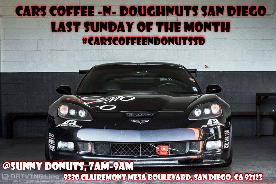 Lucky7Brad's tweet photo. 2 weeks till we go again #sandiego #carscoffeendonutssd #carsandcoffee #carmeats #cargathering #doughnuts #corvette http://t.co/K2s6SizH1B
