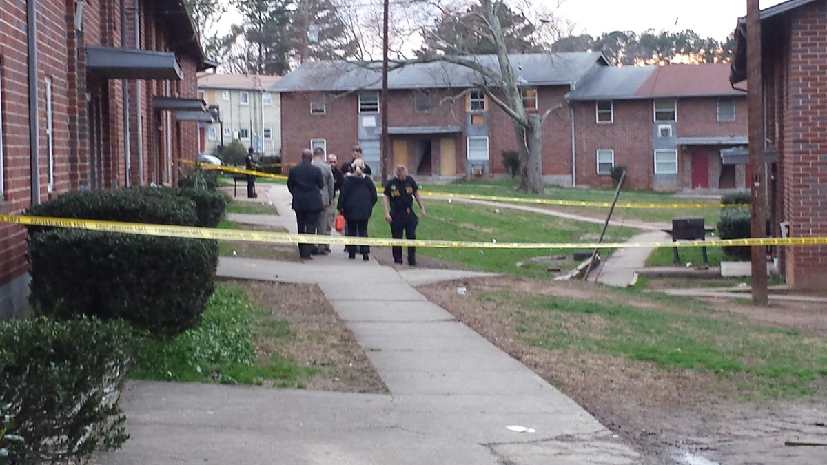 Delmar Lane Scene on Delmar Lane where Atlanta police are