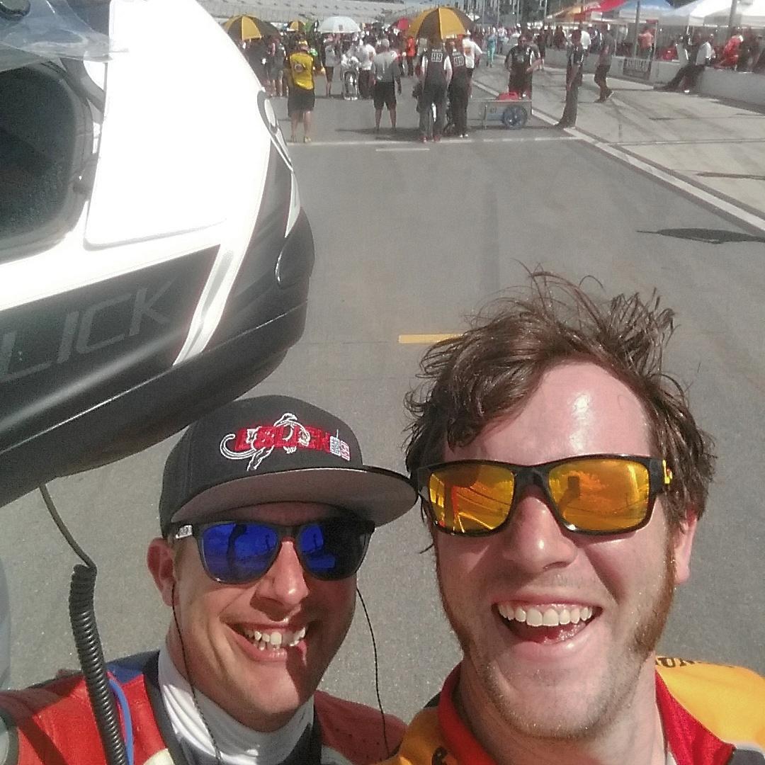 WestbyRR's tweet photo. Me &amp; the champ pre-race. #Daytona200 @DannyEslick http://t.co/ZH7ktRlwtU