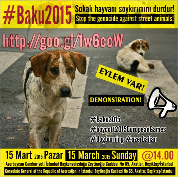 yeryuzuozgurluk's tweet photo. #boycott2015EuropeanGames #Baku2015
#STOPKILLINGANIMALS #DOGMASSACRE
#stopkillingtryliving #dogburning #azerbaijan http://t.co/CiK8NyVQSm